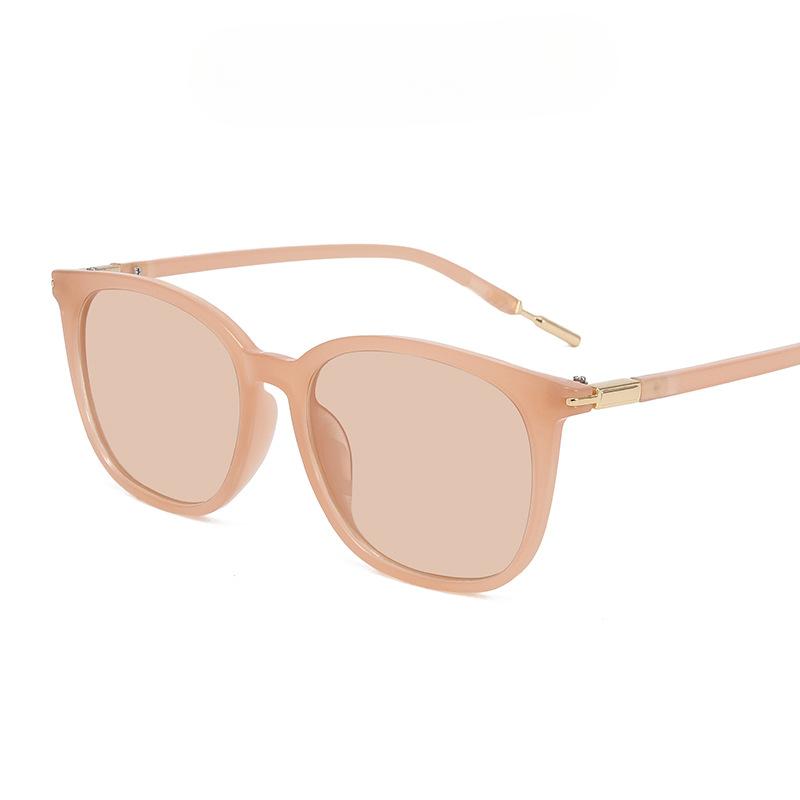 Nuevas gafas de sol de moda para mujer, gafas de sol correctoras lisas con caja grande, visera solar de calle para exteriores de alto sentido.