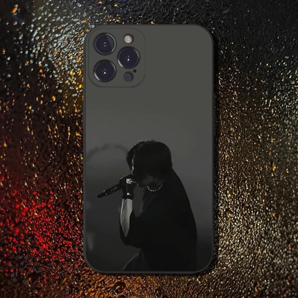 Suga Min Yoon-gi Phone Case For iPhone 16,15,14,13,12,11 Plus,Pro Max,XS,X,XR,SE,Mini,8,7,Soft Silicone Black Cover