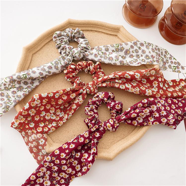 Classic Polka Dot Scrunchies Large Hair Tie for Women Aesthetic Vintage Style Ponytail Holder