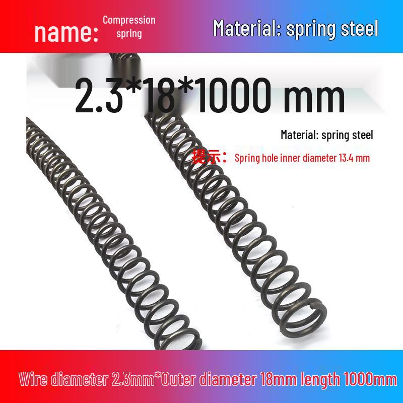 Spring Wire: 1m Long, Soft Pressure, Manganese Steel, 0.3-4.5mm Diameter, Yellow Compression Return.