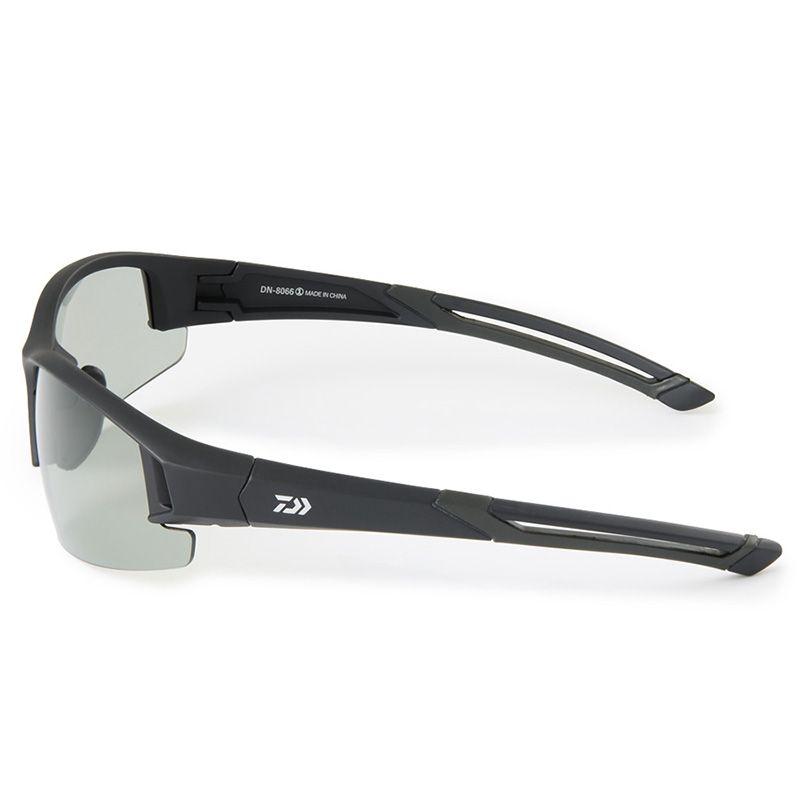 Used DAIWA Polarized Sunglasses Fishing Men's Triacetate DN-8066 Sports Half Rim UV Protection Sports Outdoor Gray Ice Blue Mirror Scratch Resistant