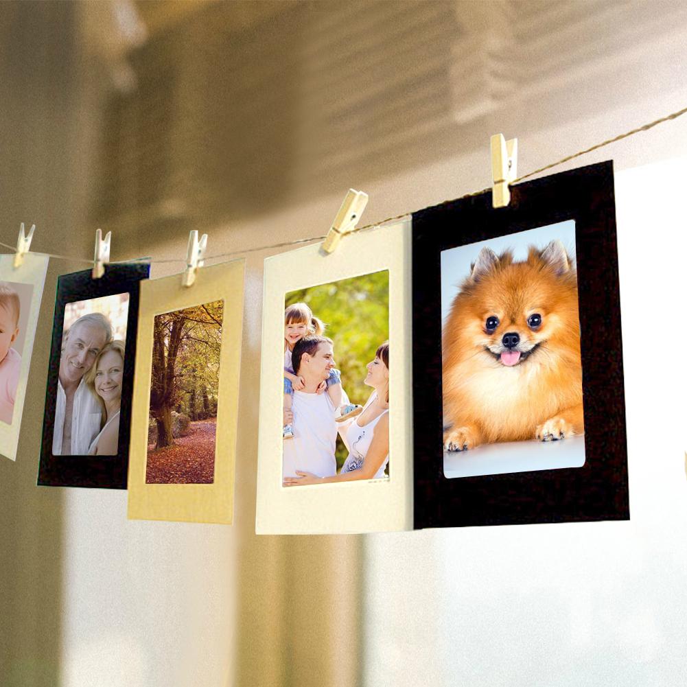 10 Hanging Photo Frame Paper Album Wall Picture Photograph Display DIY Rope Clip 10 Hanging Photo Frame Paper Album Wall Picture Photograph Display DIY Rope Clip