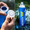 Azarxis Soft Flask Water Bottle 500ml Foldable Lightweight Easy to Wash Wide Mouth Water Bottle Hydration Running Sports Mountaineering Marathon