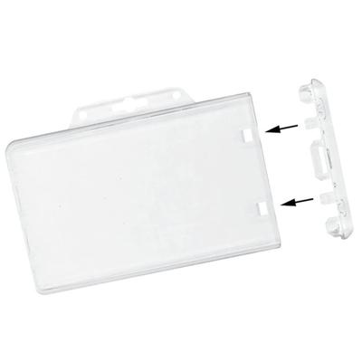 1pc ABS Transparent Horizontale Kunststoff Karte Halter Locking Zertifikat Karte Halter PC Hartplastik Brust Platte Krankenschwester Zubehör