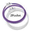 2Pcs/Lot Vintage Jewelry Leather Chain Bracelets Fit DIY Handmade Beads Charms Bracelet Couples Pulsera Jewelry For Women Men
