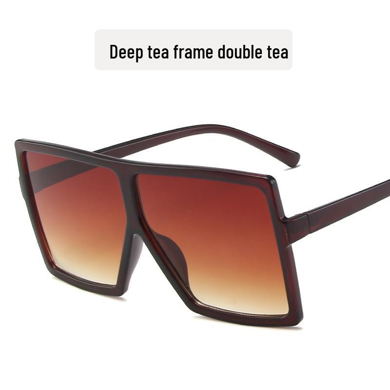 Stylowe Damskie Okulary Przeciwsłoneczne w Kwadratowej Oprawce z Metalowymi Zawiasami - Modny Europejski i Amerykański Design