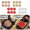 6 Pieces PVC Drink Coasters Cup Pads Multifunctional Table Top Protection Round