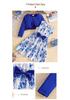 Spring-Autumn Girls' Princess Jacket & Vest Set: Long Sleeve Dress with Printed Vest