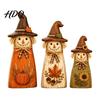 Autumn Tiered Tray Decor Vintage Resin Scarecrow Figurines Fall Harvest Pumpkin Sunflower Maple Rustic Figurines Leaf Tabletop Decor Thanksgiving