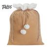 Durable Velvet Pouches for Snacks Christmas Santa Gift Bag, 19 X 26 Inch Large Drawstring DIY Candy Claus Reusable Presents Sack Xmas Holiday