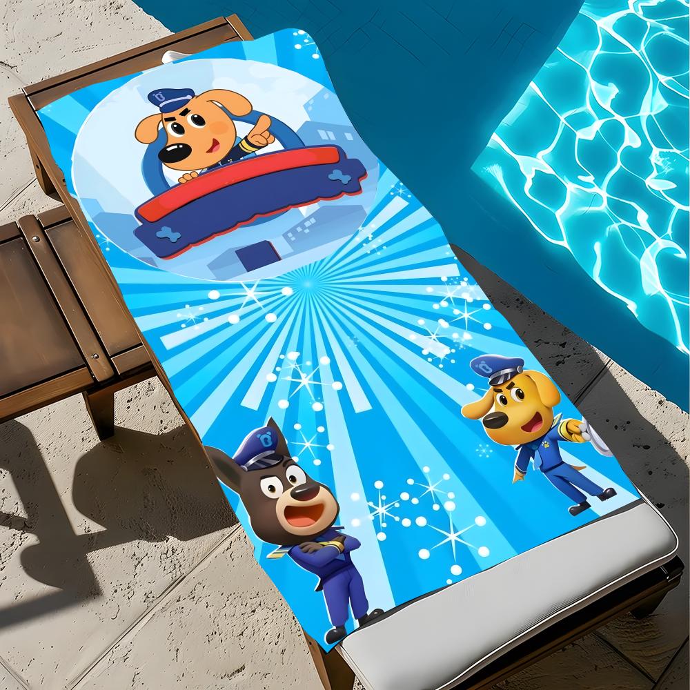 Sicherheits Sheriff Labrador Handtuch Handtuch Weich Pool Geschenk Für Reisen Fitnessstudio Dusche Kühl Camping Schnelltrocknend Sport Großes Strandtuch