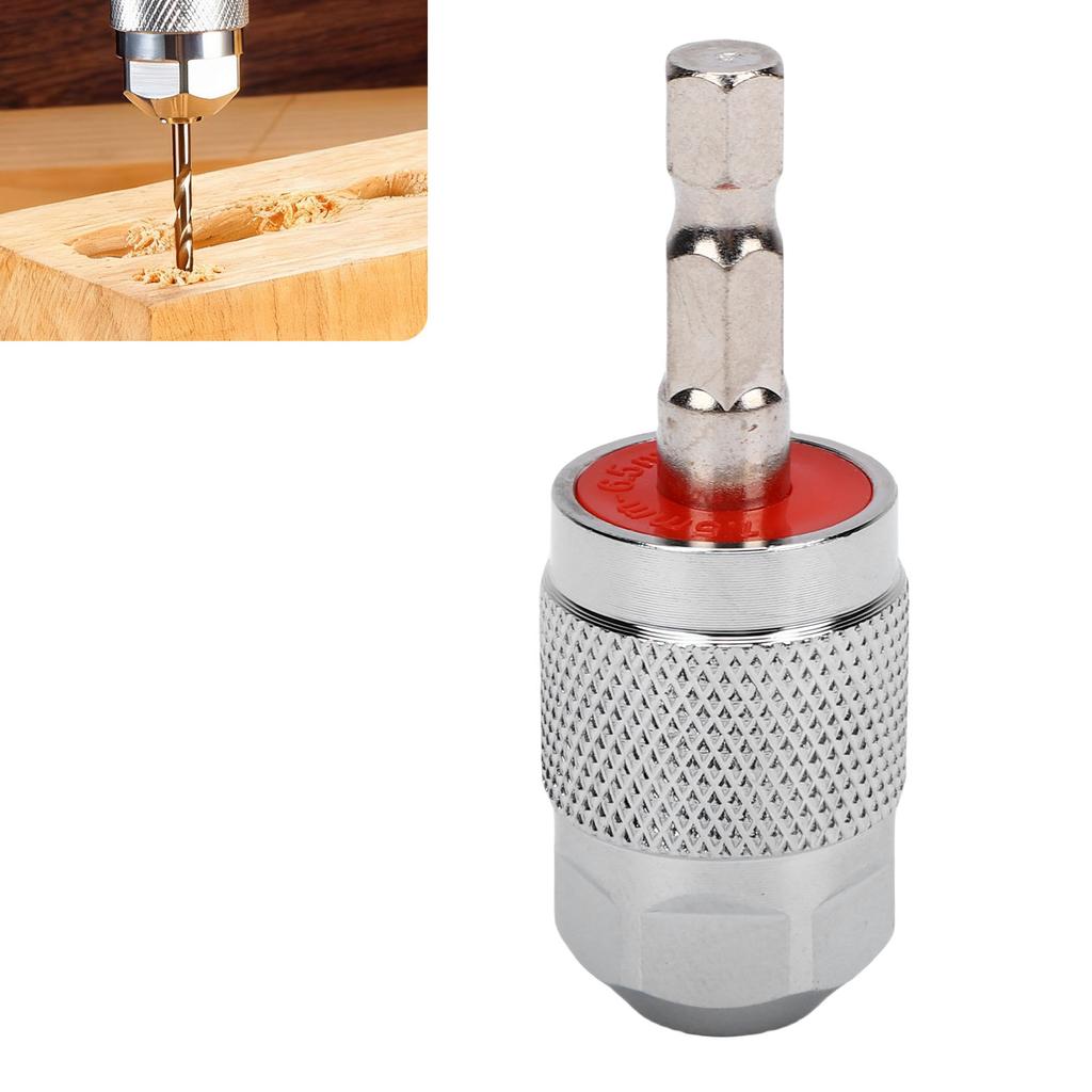 Keyless Drill Chuck Bit 1Celsius4in Hex Shank Conversion Tool 1.5-6.5mm Quick Screw Driver Drill Adapter Detachable Lightweight for 3 Jaw Electric  