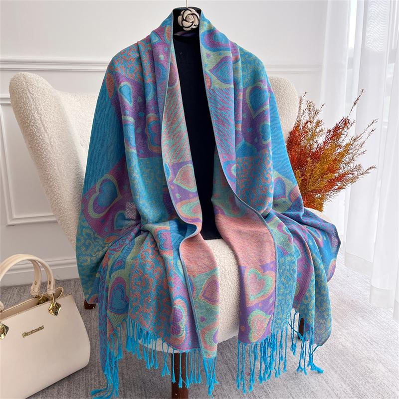 Autumn Bohemian Ethnic Paisley Cashmere Shawls Scarf for Women Warm Jacquard Pashmina Scarves Print Design Lady Foulard Stoles