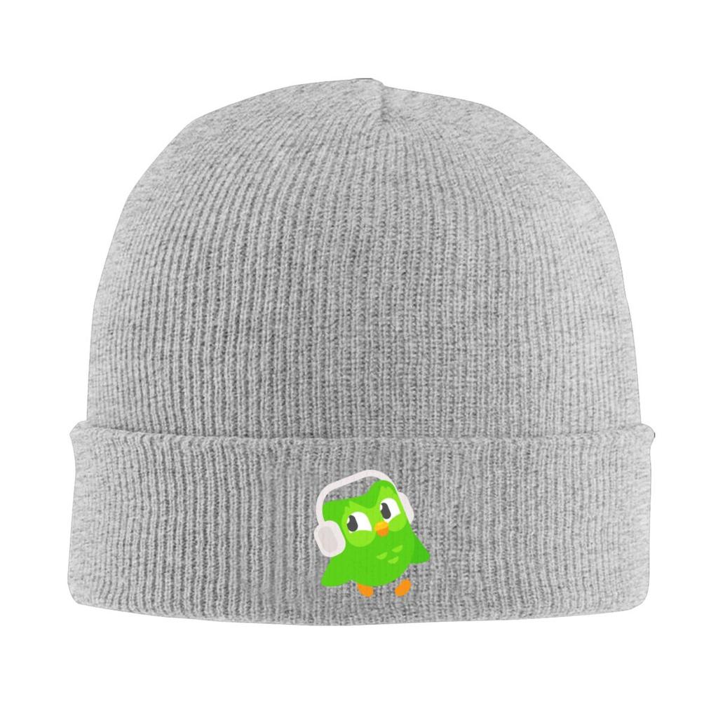 Duolingo Owl Duo Warm Knitted Cap Winter Knit Bonnet Hat Skullies Beanies Hip Hop Caps for Unisex