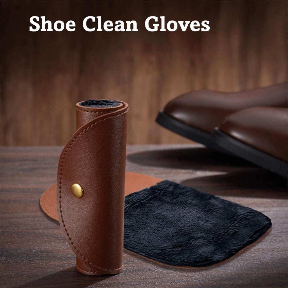 Strumento di Pulizia Spazzola per la Cura delle Scarpe Pulitore Morbido per Scarpe Rimozione Macchie Guanti in PVC Imitazione Lana Velluto Panno
