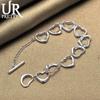 925 Sterling Silver Romantic Heart-shaped Bracelet Fashionable Wedding Jewelry