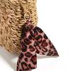 Leopard Themed Key Holder Pendant with Metal Lobster Clasp Polyester Fabric Purse Charm Bag Accessories for Handbag