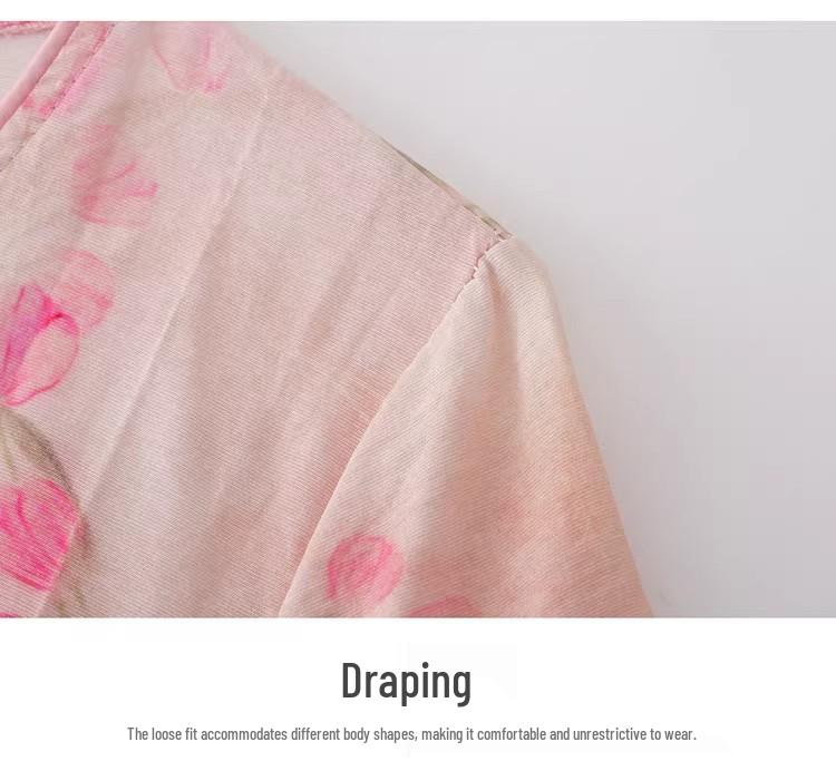 Women's Summer Embroidery Top: Breathable Seven-Sleeve Tang Blouse