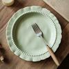 French Lace Deep Plate Exquisite Ceramic Plate Restaurant High Value Dessert Plate Dinner Plate Household Plate Tableware Plate