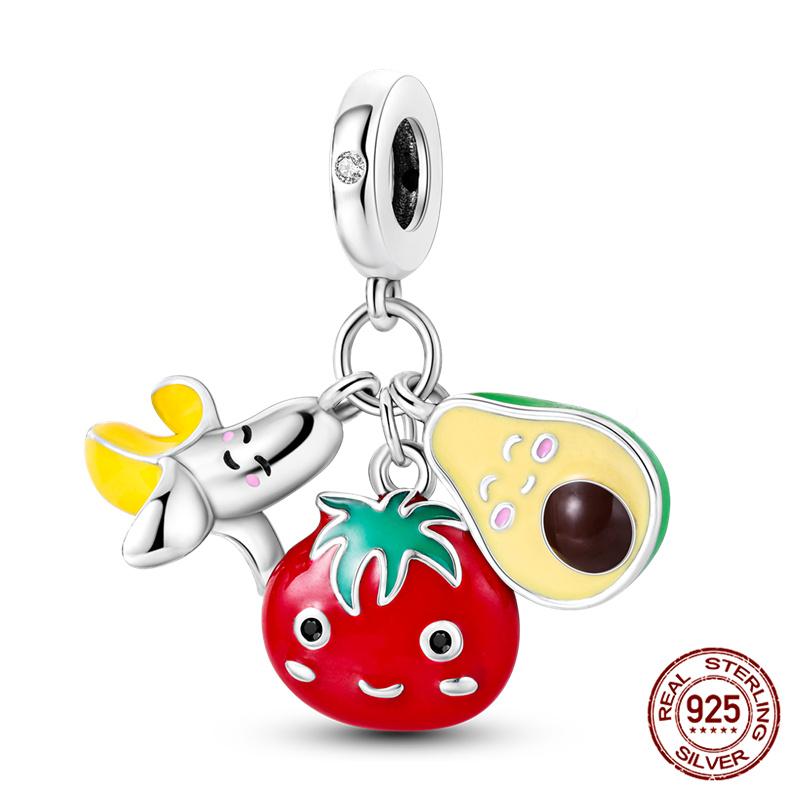 Authentic 100 Copper Avocado Cherry Beaded Strawberry Charm Bead Charms Compatible With Authentic Do It Yourself Bracelets Jewellery Making Womens G