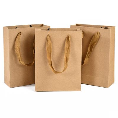 10Pcs Kraft Paper Gift Bag with Handles Baby Shower Christmas Gift Packaging Supplies Birthday Party Wedding Favors for Guests