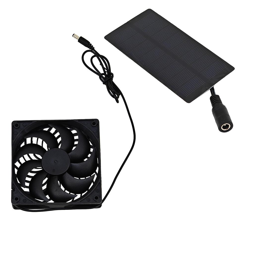 Small Size Solar Panel Low Power Solar Exhaust Fan 0.8W4v Lightweight Green Energy, Outdoor, Pet House, Chicken Coop