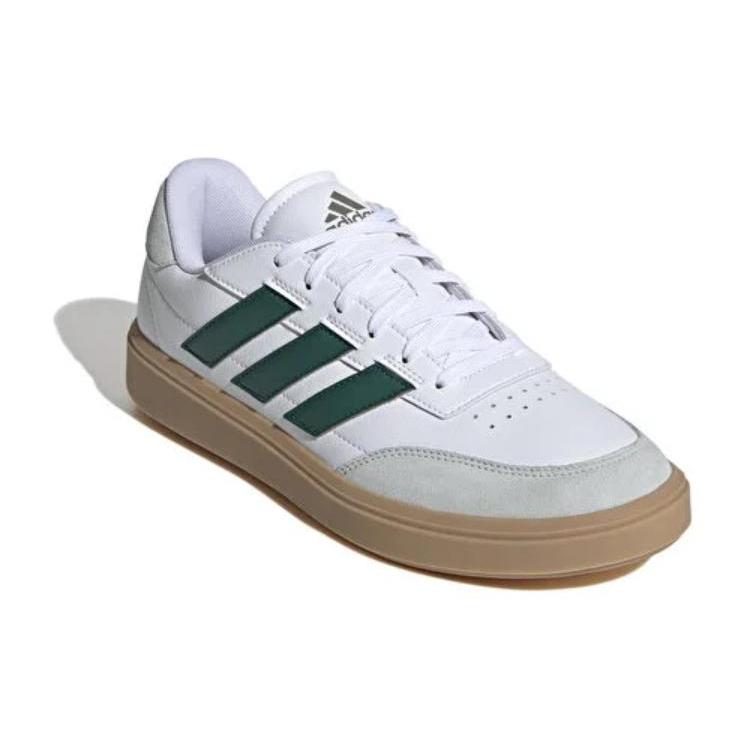 New Adidas COURTBLOCK Abrasion Resistant Breathable Low Top Tennis Shoes Men's White Green IF6505
