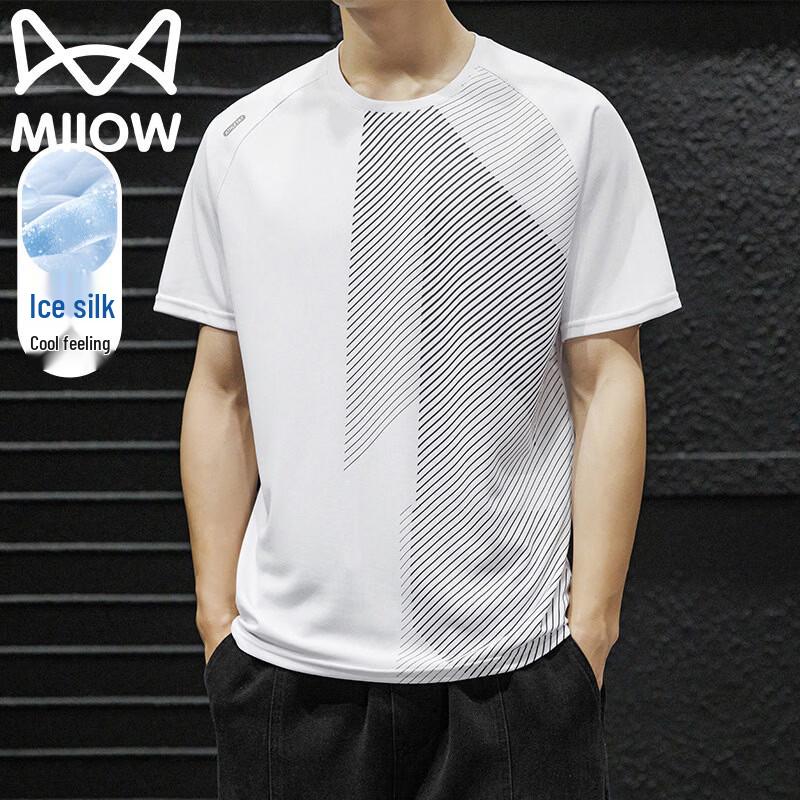 MiiOW Men s Ice Silk Quick-Dry Short Sleeve T-Shirt XL