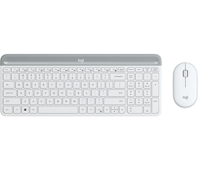 Logitech Slim Mk470 Kabelloses Tastatur- und Maus-Set - Offwhite - Pan - Nordic, 920-009201