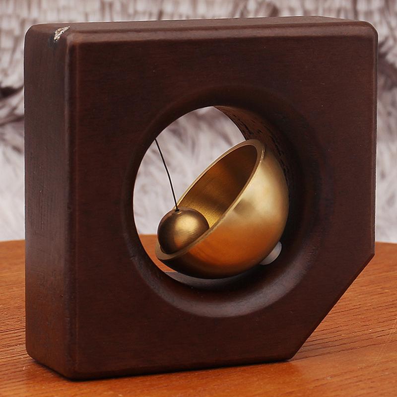 Shopkeepers Bell for Door Opening Magnetic Wooden Doorbell Wind Chime Brass Decorative Chime Reminder Home Decoration Door Bell