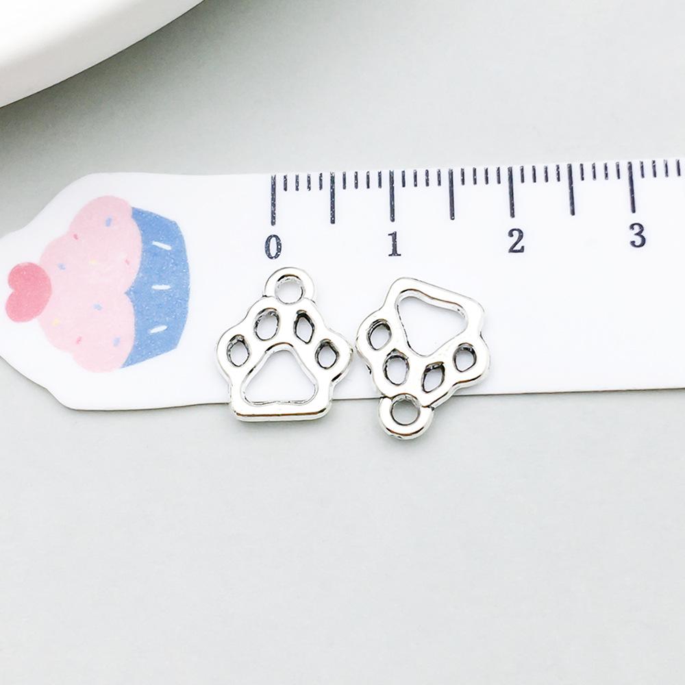 Set di 100 Ciondoli Gatto Farfalla Luna Argento Antico per Braccialetti e Collane Fai da Te