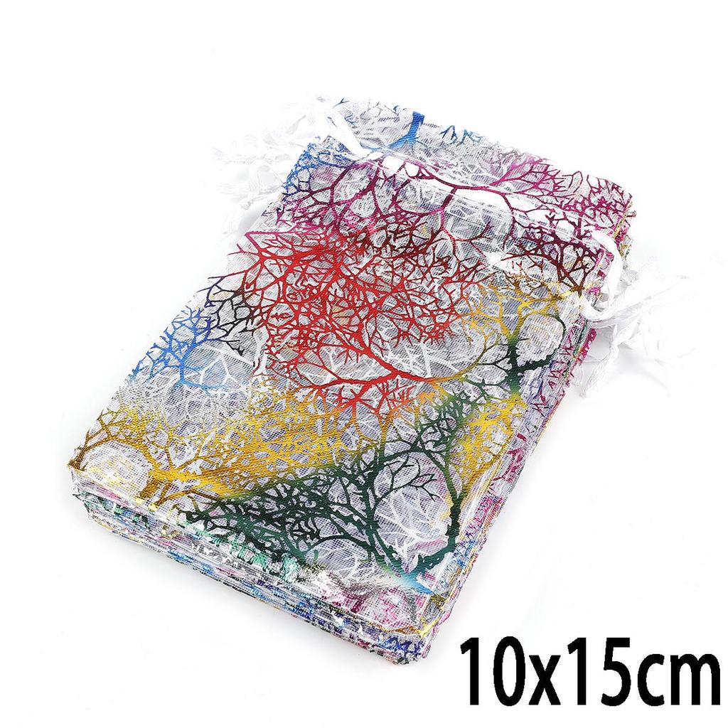 10Pcs Organza Bags Wedding Party Gift Bag Drawstring Jewelry Packaging Bags & Jewelry Pouches