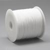 Polyester Threads, Chinese Knotting Cord, White, 0.8mm, About 131.23~142.16 Yards(120~130m)/roll