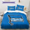 Hertha BSC Pattern Bedding,Quilt Set Quilt Cover Pillowcase Home Birthday Gift(1 * Duvet Cover + 2 * Pillowcase, Without Core)