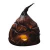 Blood Pumpkin Figurine Horror Halloween Pumpkin Statue Creepy Resin Tabletop Ornament for Home Parties Decor