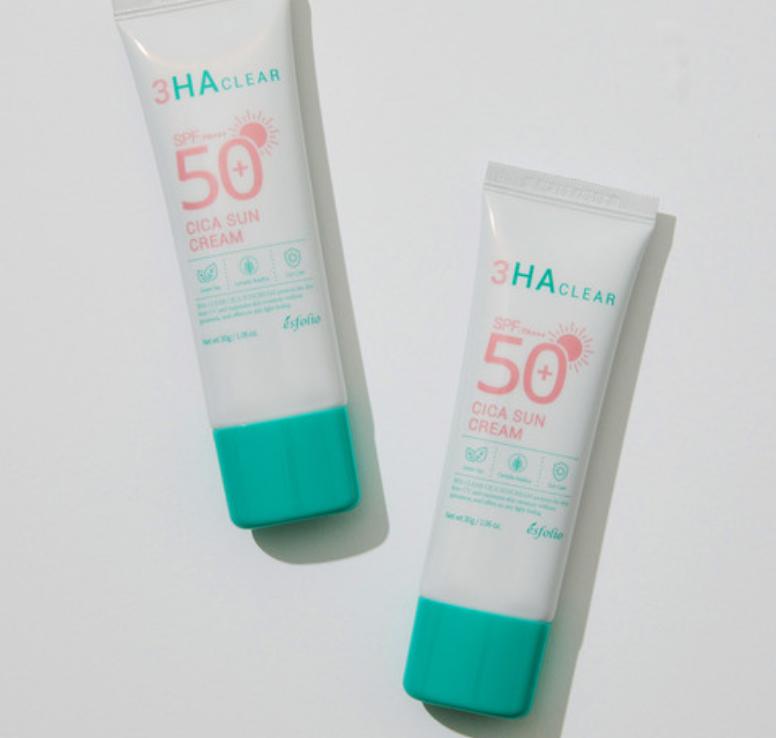 Esfolio 3HA Clear Cica Sunscreen SPF50+ PA++++ / Gentle & Soothing Sun Protection