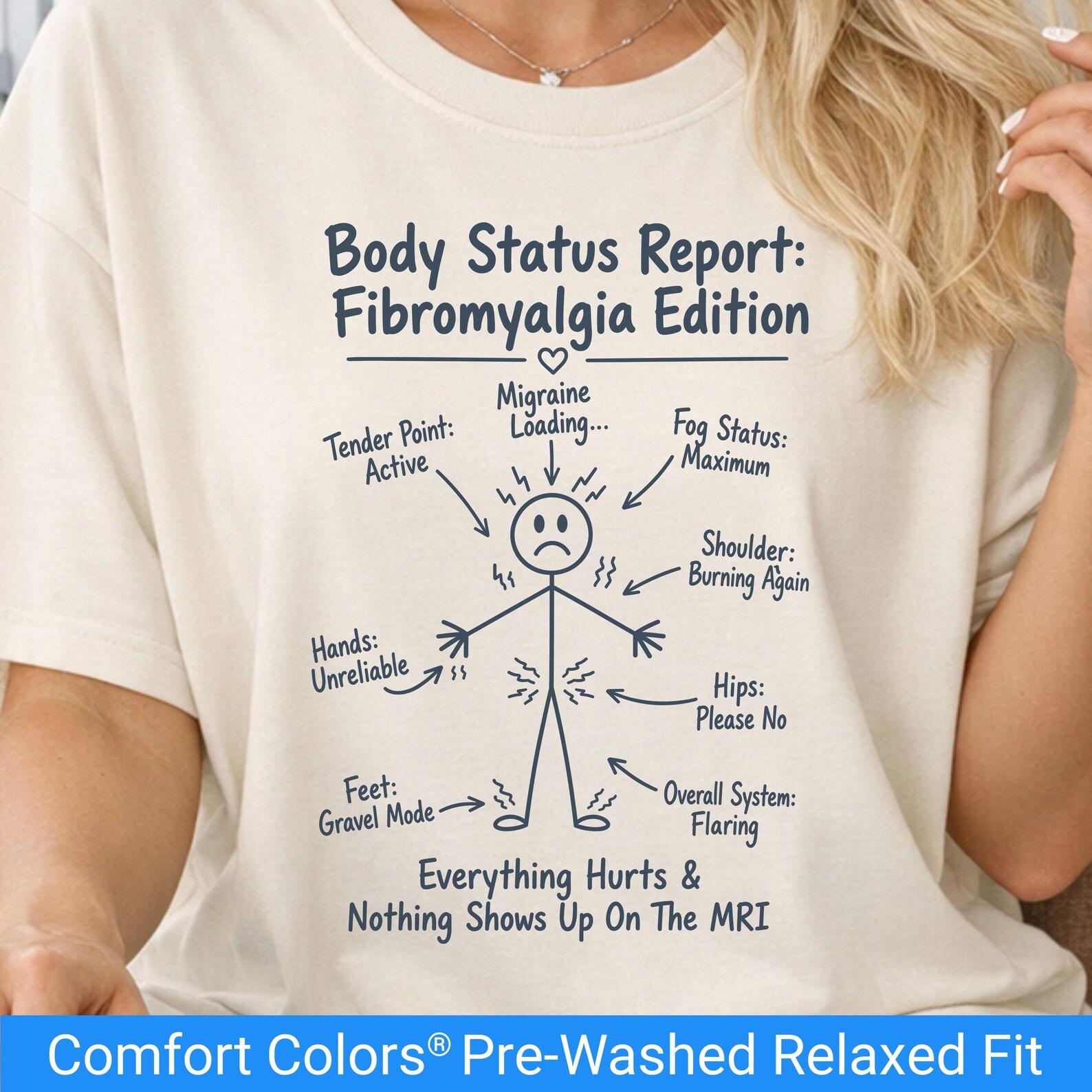 Fibromyalgia Shirt Comfort Colors, Ow Ow Ow Stick Figure Tee, Spoonie Humor Gift, Invisible Illness Shirt, Funny Chronic Pain Shirt 2XL