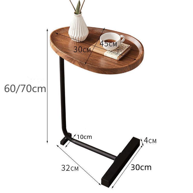 Light Luxury Metal Edge Desk Simple Coffee Living Room Bedroom Office Bedside Mobile Small Tea Side Table Home Decorations