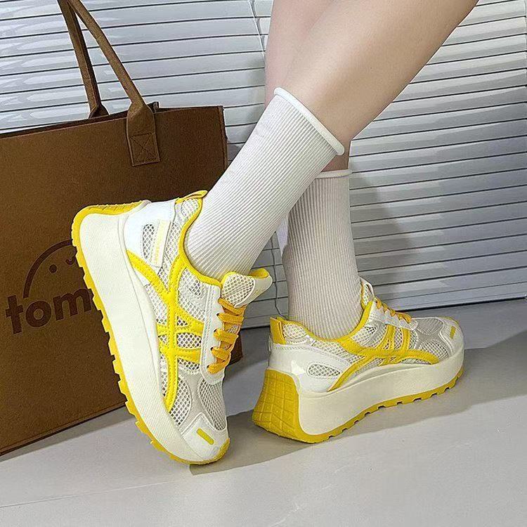 Platform-soled German training shoes, new shoes, summer mesh shoes, breathable mesh super fire Forrest Gump shoes