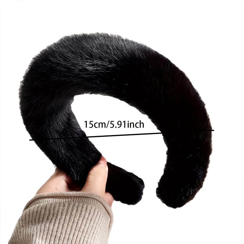 1PC Plush Material Minimalist Style Faux Mink Soft Face Washing Headbands Elegant Headband Versatile Multi-Color