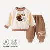 Autumn Winter Plus Velvet Baby Hoodie Set - Warm, Thick, Sport Casual Outerwear
