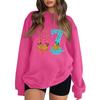 Women's Fashionable Casual Long-Sleeved Round-Neck Printed Pullover Sweatshirt