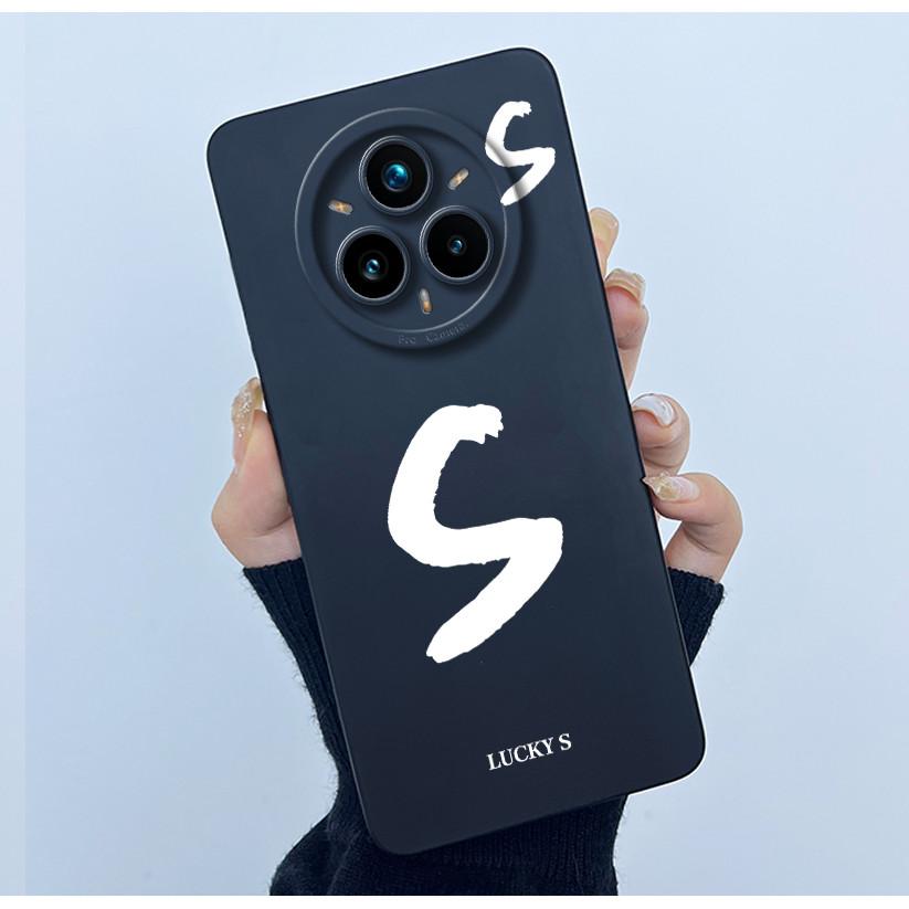 For Realme 14 Pro 14Pro+ 5G Cover Case Lucky Initial Letter Couple Silicone Soft Phone Bumper for Realme14 Pro Plus 2025 Casing