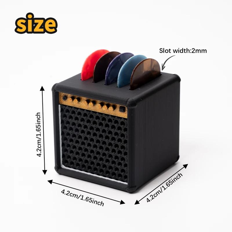Guitar Pick Holder Case, Vintage Amp Style Guitar Pick Storage Box, Portable Guitar Pick Organizer, Gift For Guitar Players