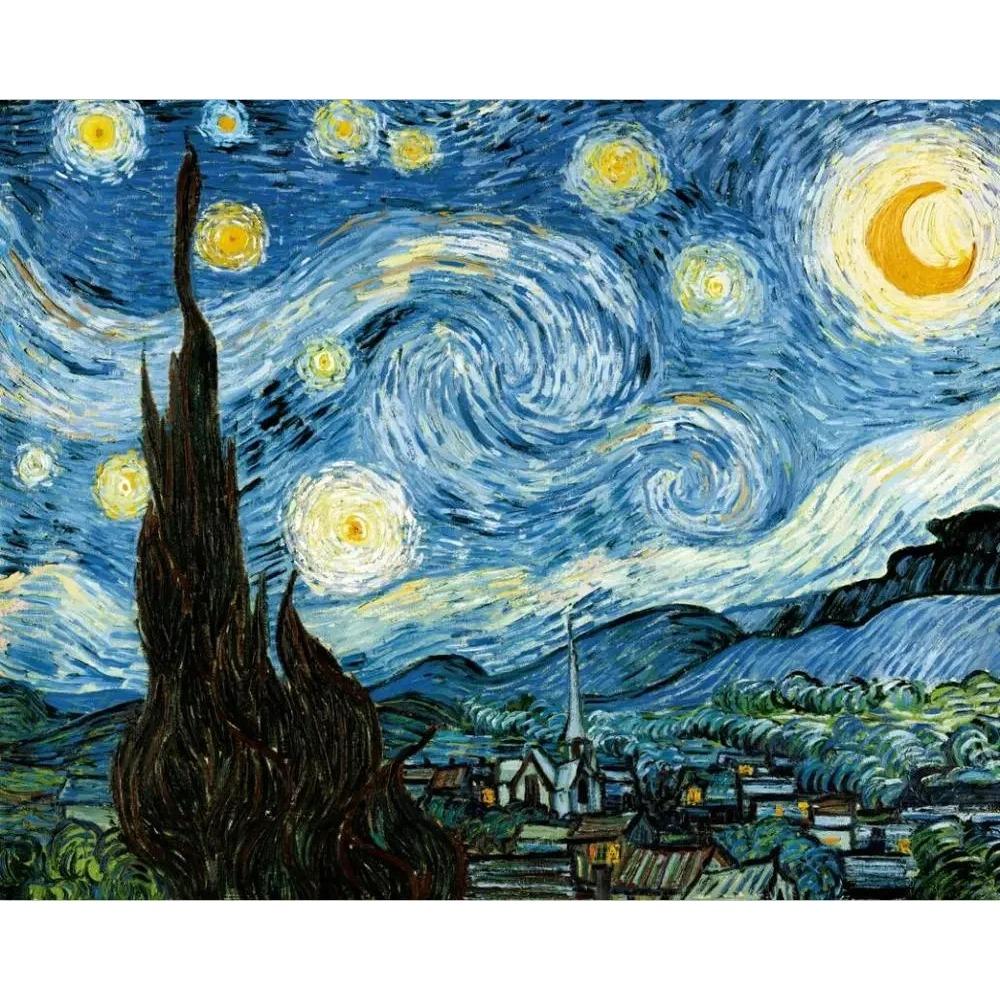 Natural Landscape HD Print Van Gogh Masterpiece Poster Starry Sky Sunflower Canvas Painting Modern Home Decor Wall Art Picture