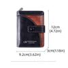 Card Brand Short PU Wallet Zipper ID Card Holder Simple Business Clutch Bag  Unisex