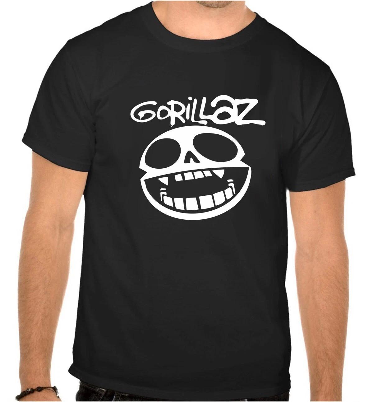 Gorillaz Rock Music Logo Schwarze T-SHIRT -1004 S