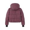 Damen Winter Kapuzen Reißverschluss Bordeaux Ski Gepolsterte Parka Mantel Anzug Set Dame Winddicht Hose Hosen Trainingsanzug
