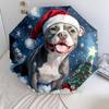 Christmas dog, automatic folding umbrella, portable and foldable design, 8 ribs, a Christmas or birthday gift.