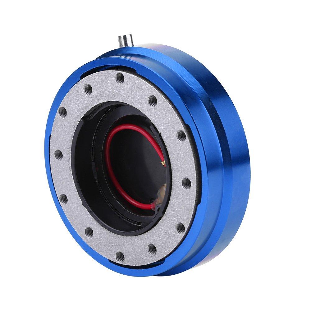 Quick Release Steering Boss Thin Qiilu Steering Boss Steering Boss Steering Wheel Boss Universal Boss Kit for Racing Car (Blue)